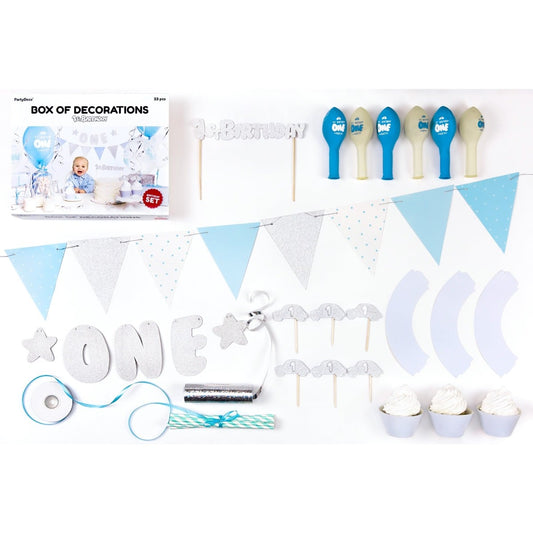 Kit 1er anniversaire - Bleu (33pcs)