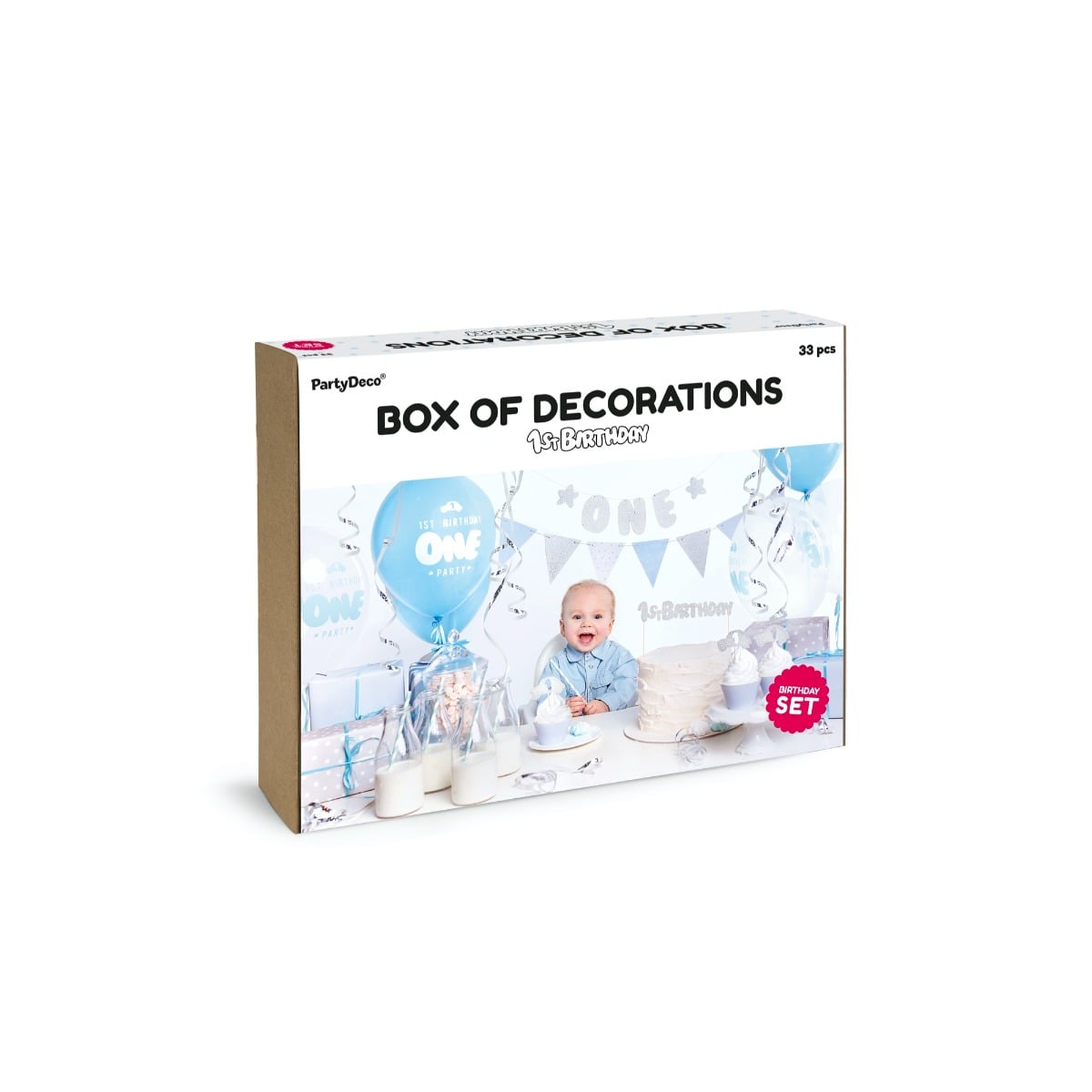 Kit 1er anniversaire - Bleu (33pcs)