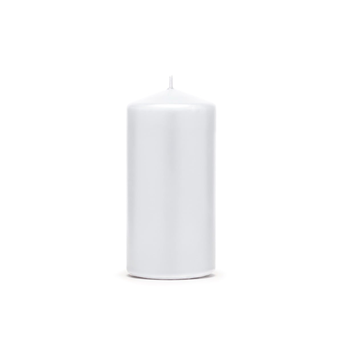 Bougie Blanc Mat 15x6cm - (6pcs)