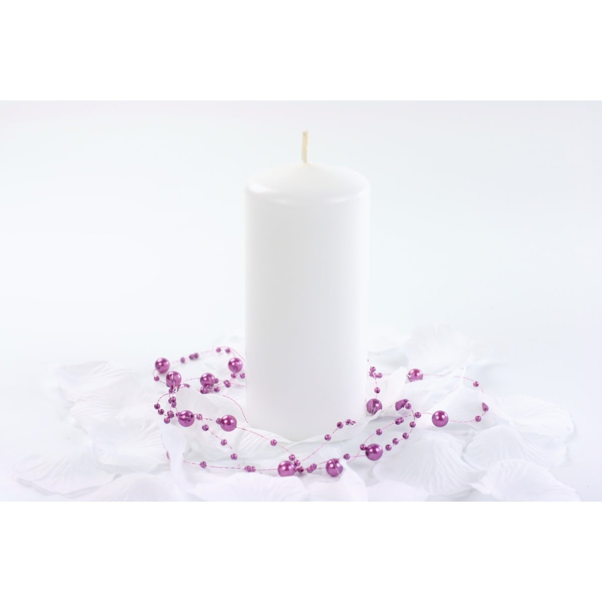 Bougie Blanc Mat 15x6cm - (6pcs)