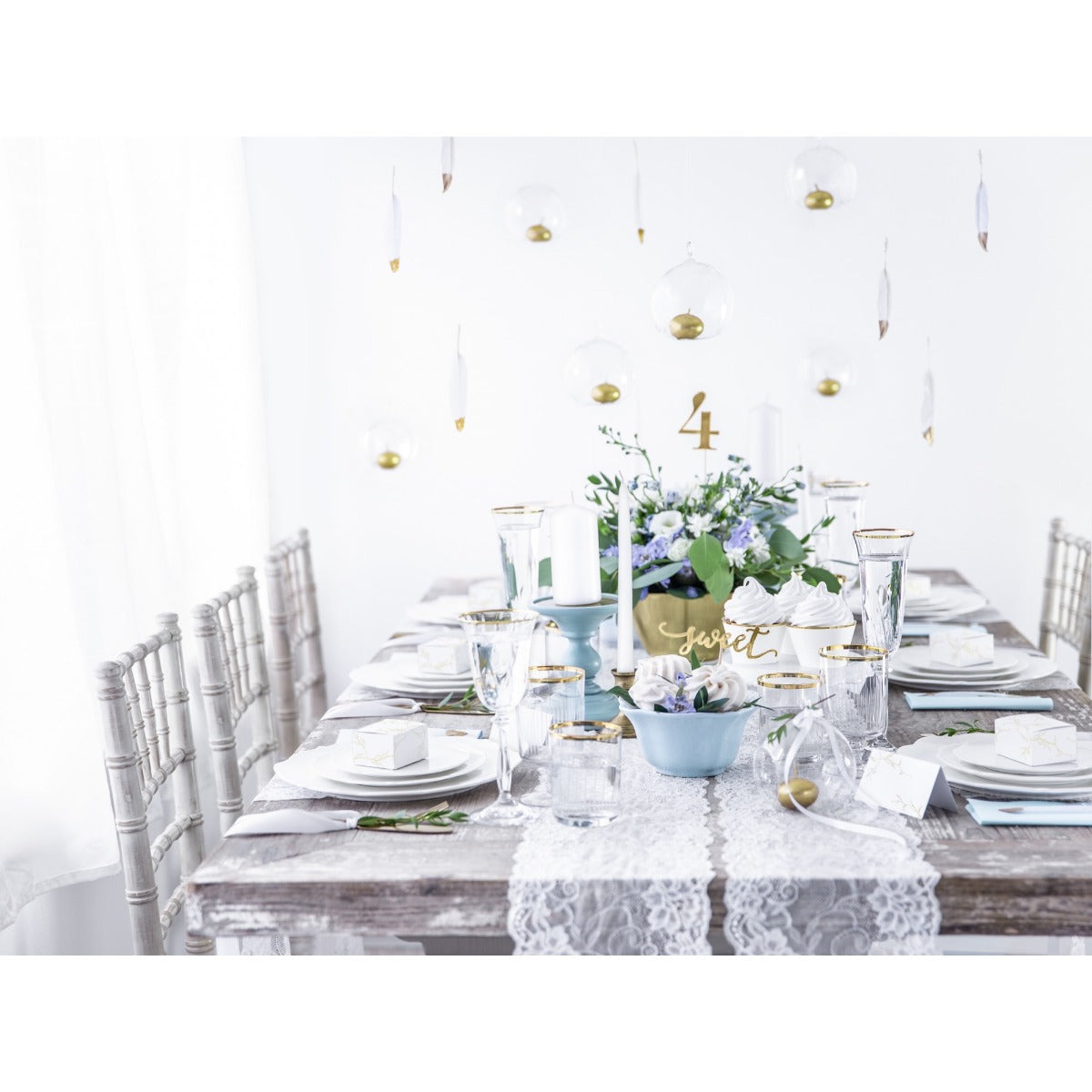 Bougie Blanc Mat 15x6cm - (6pcs)