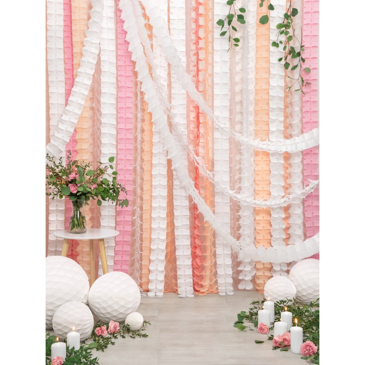 Bougie Blanc Mat 15x6cm - (6pcs)