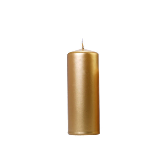 Bougie Dorée métallisée 15x6cm - (1pce)