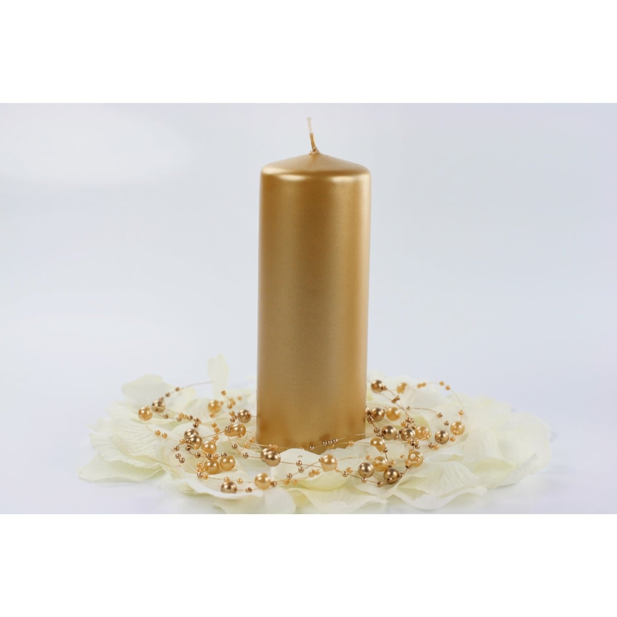 Bougie Dorée métallisée 15x6cm - (6pcs)