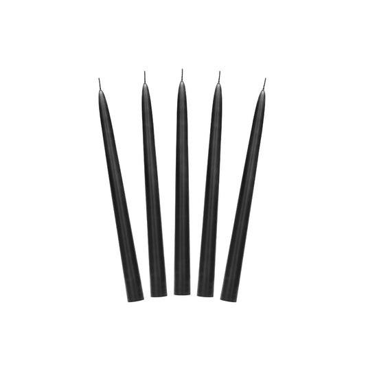 Bougie Chandelier Noir mat 24cm - (10pcs)