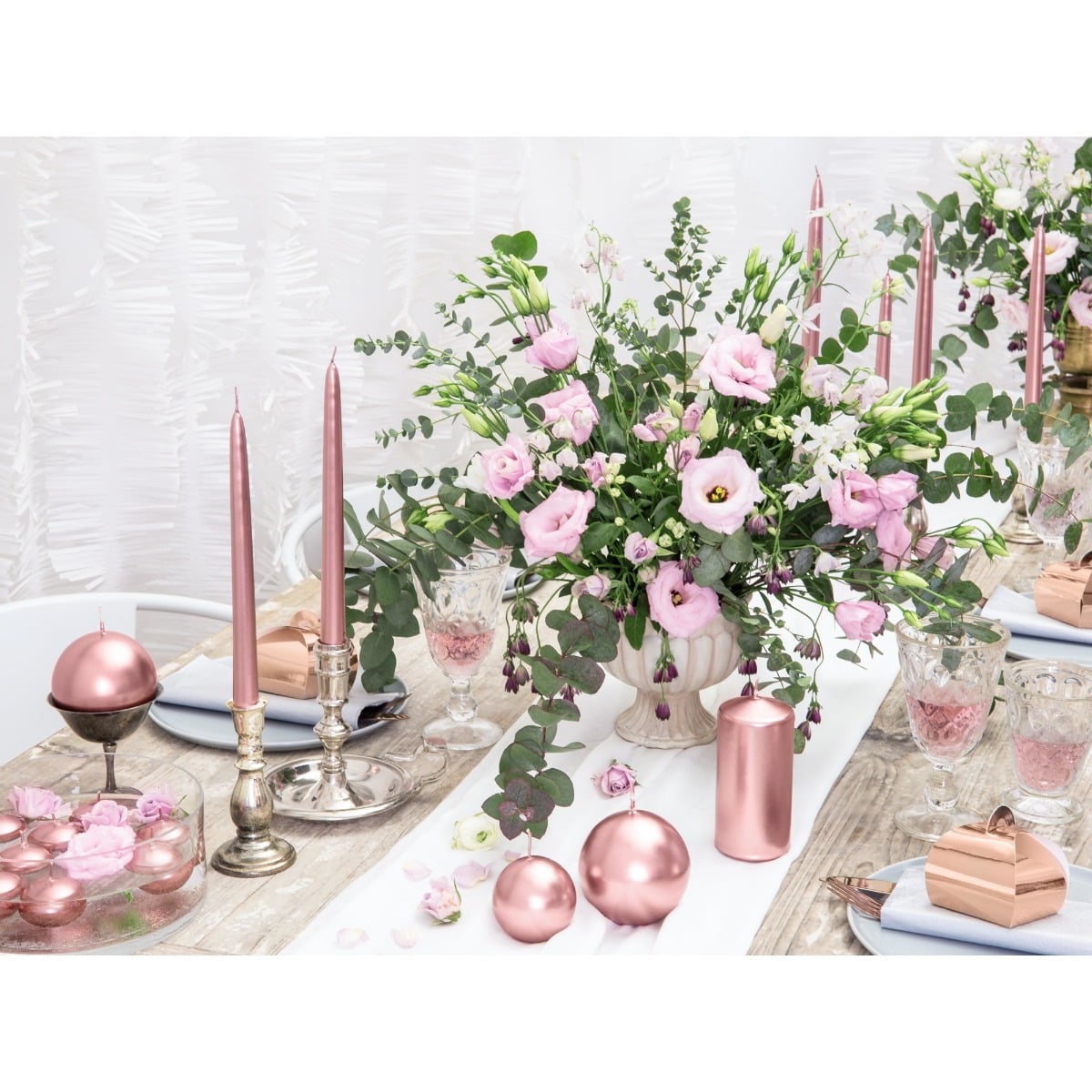 Bougie Chandelier Rose gold 24cm - (10pcs)