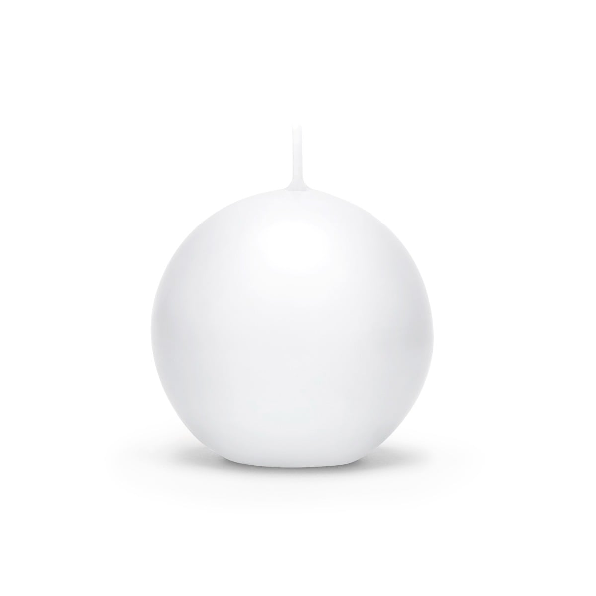 Bougie Sphère Blanc Mat - 8cm (6pcs)