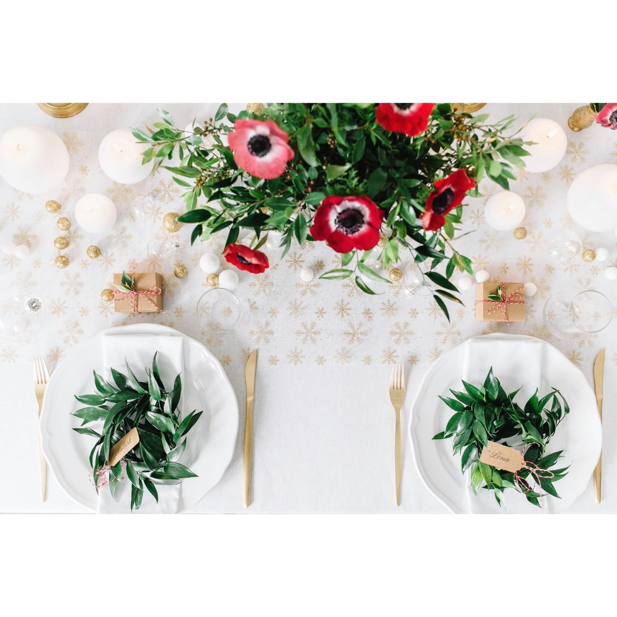 Bougie Sphère Blanc Mat - 8cm (6pcs)