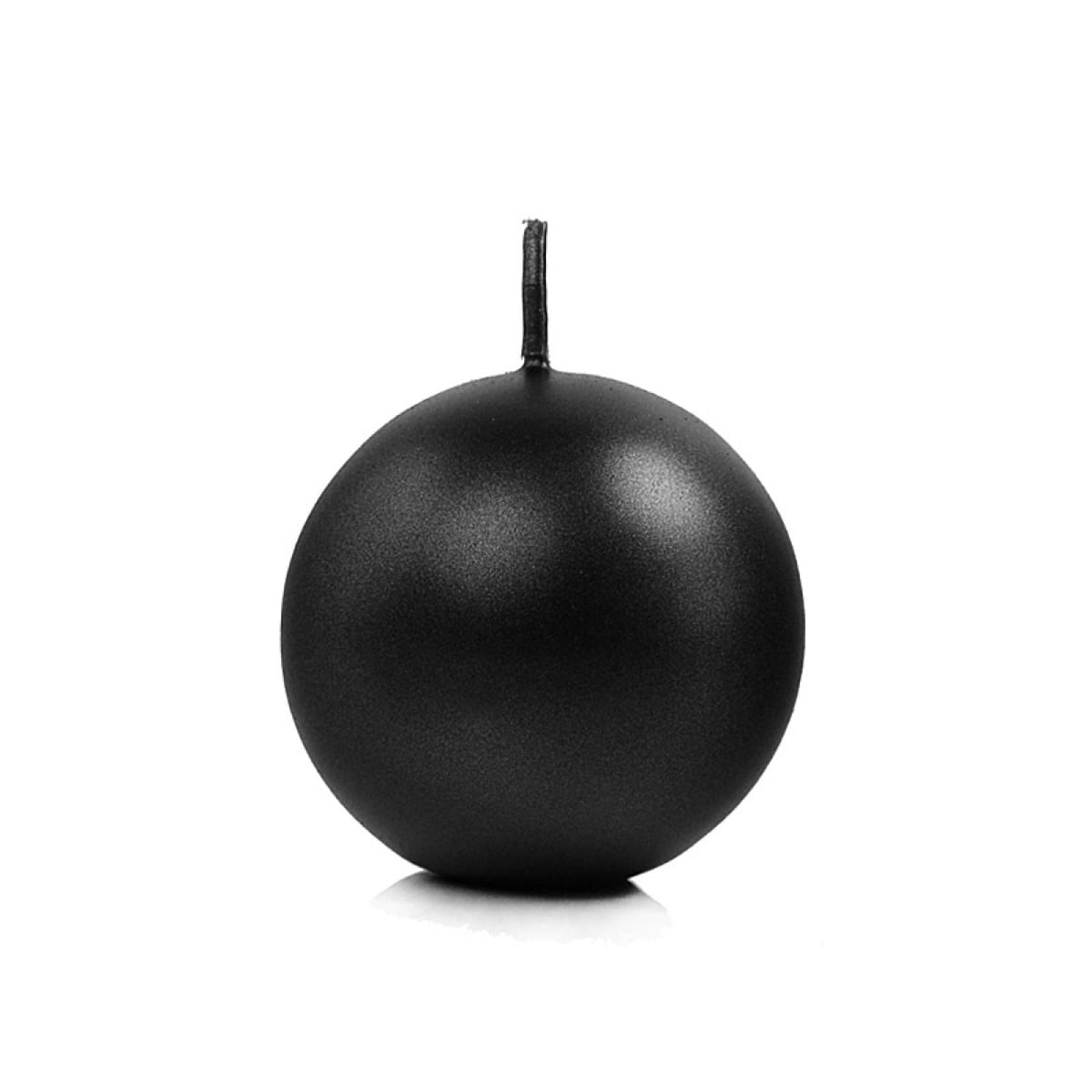 Bougie Sphère Noire - 6cm (10pcs)