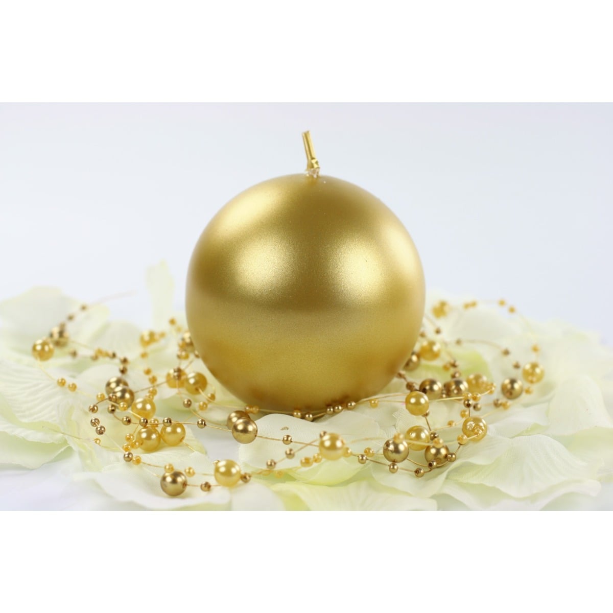 Bougie Sphère Dorée - 8cm (6pcs)