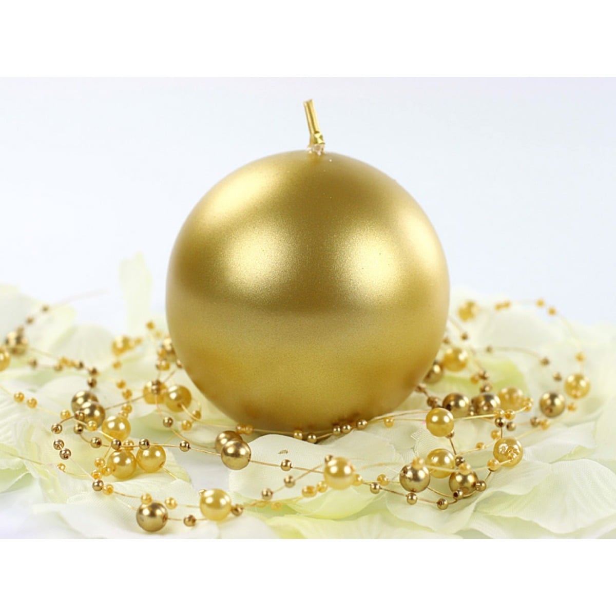 Bougie Sphère Dorée - 8cm (6pcs)