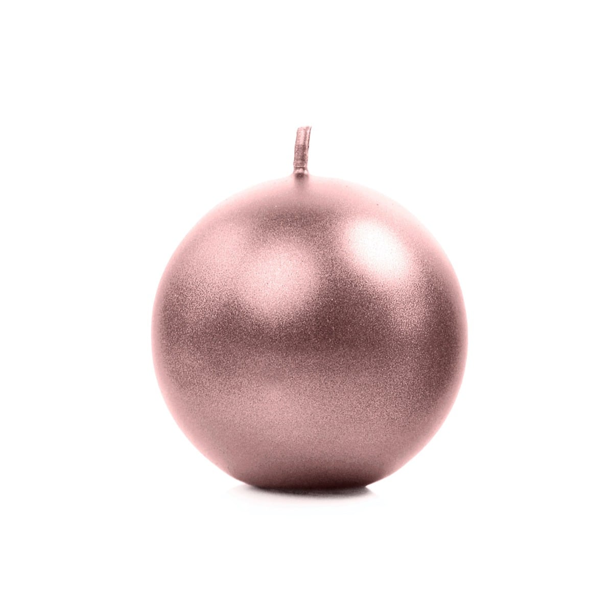 Bougie Sphère Rose gold metallisé 8cm - (6pcs)
