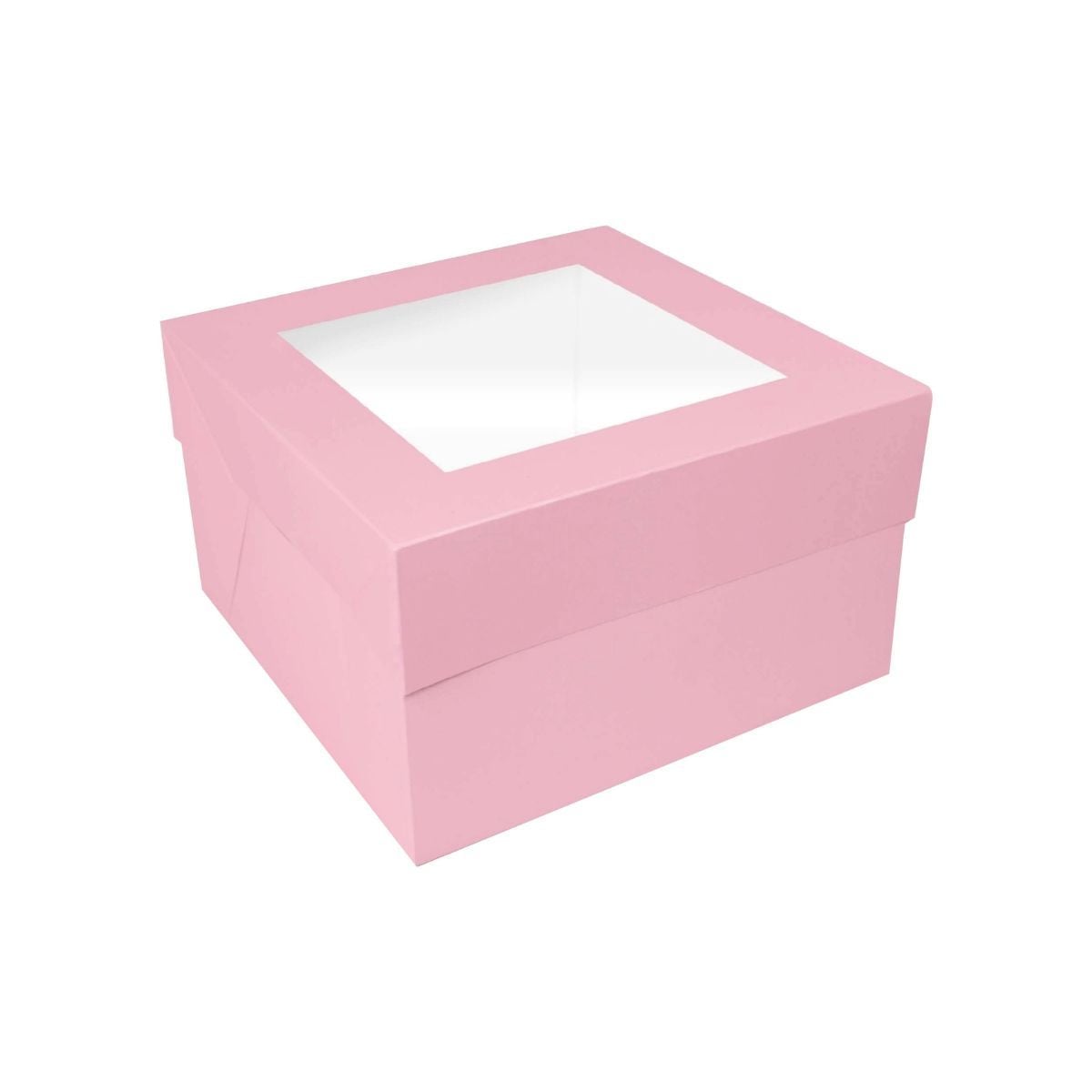 Boîte rose avec fenêtre - 35x35x15 cm
