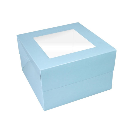 Boîte bleue avec fenêtre - 35x35x15 cm