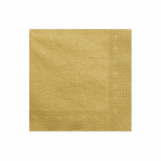 Serviettes de table - Or (20pcs)