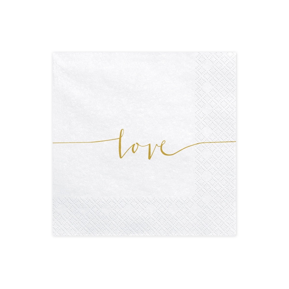Serviettes Love (20pcs) - Or