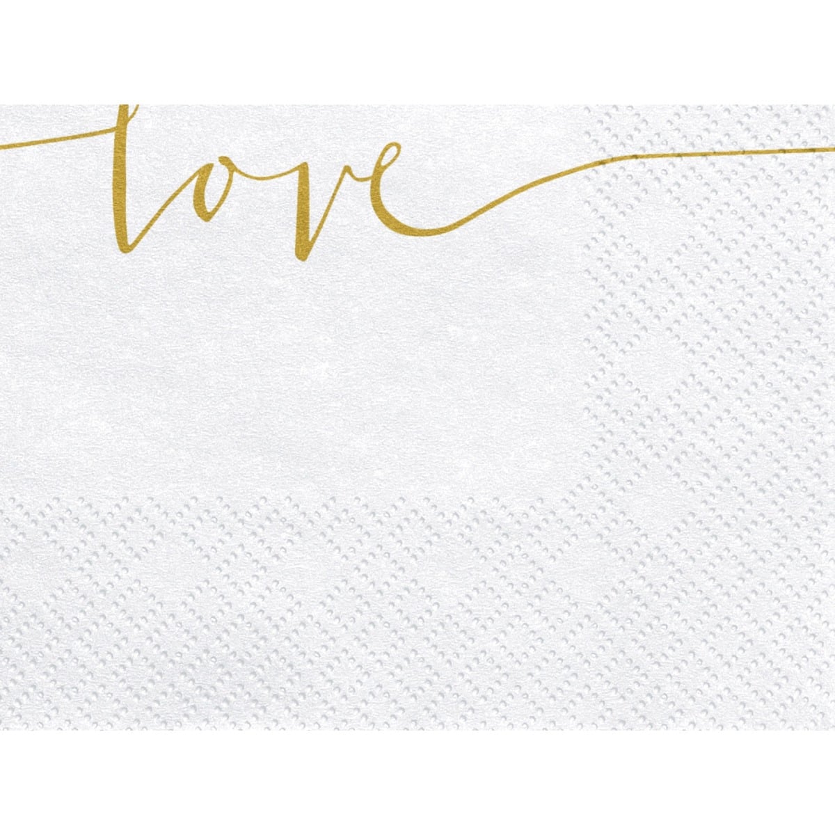 Serviettes Love (20pcs) - Or