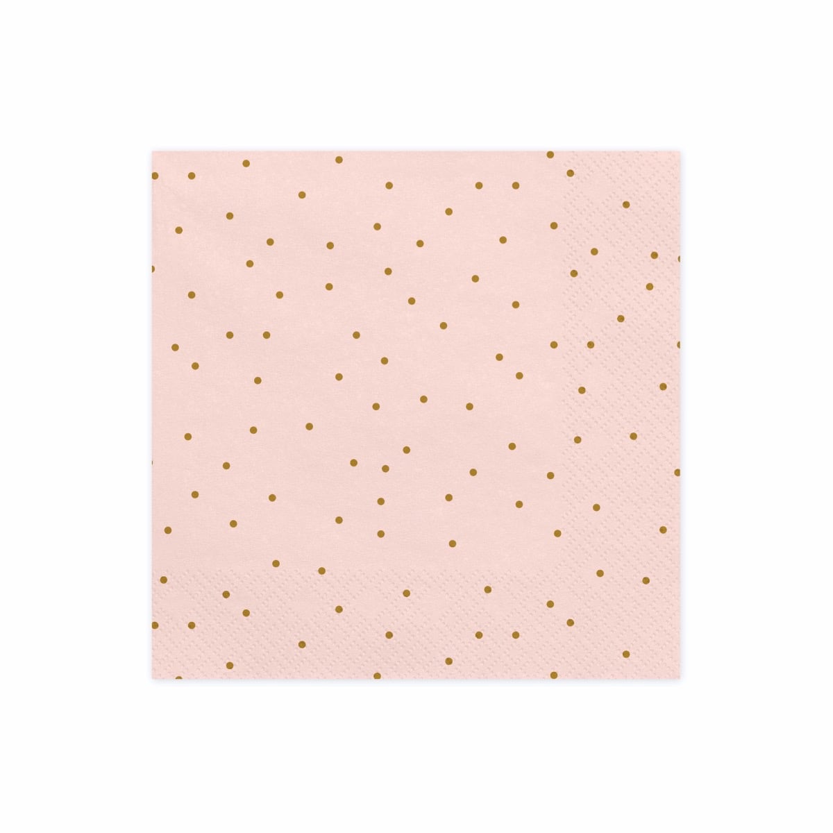 Serviettes roses à pois Or (20pcs)