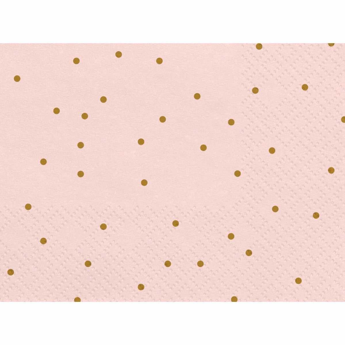 Serviettes roses à pois Or (20pcs)