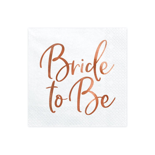 Serviette Bride to Be Rose gold (20pcs)