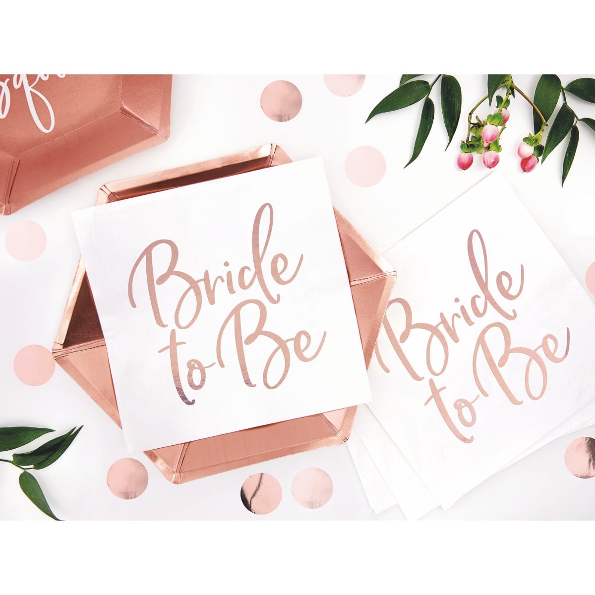 Serviette Bride to Be Rose gold (20pcs)