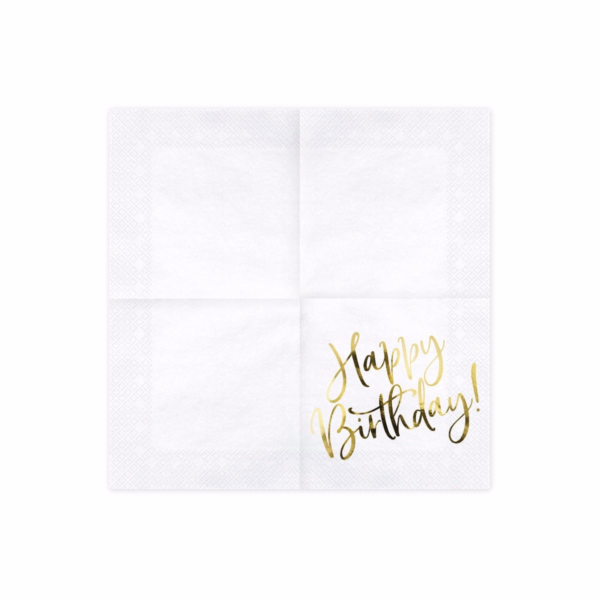 Serviettes Happy Birthday (20pcs) - Or