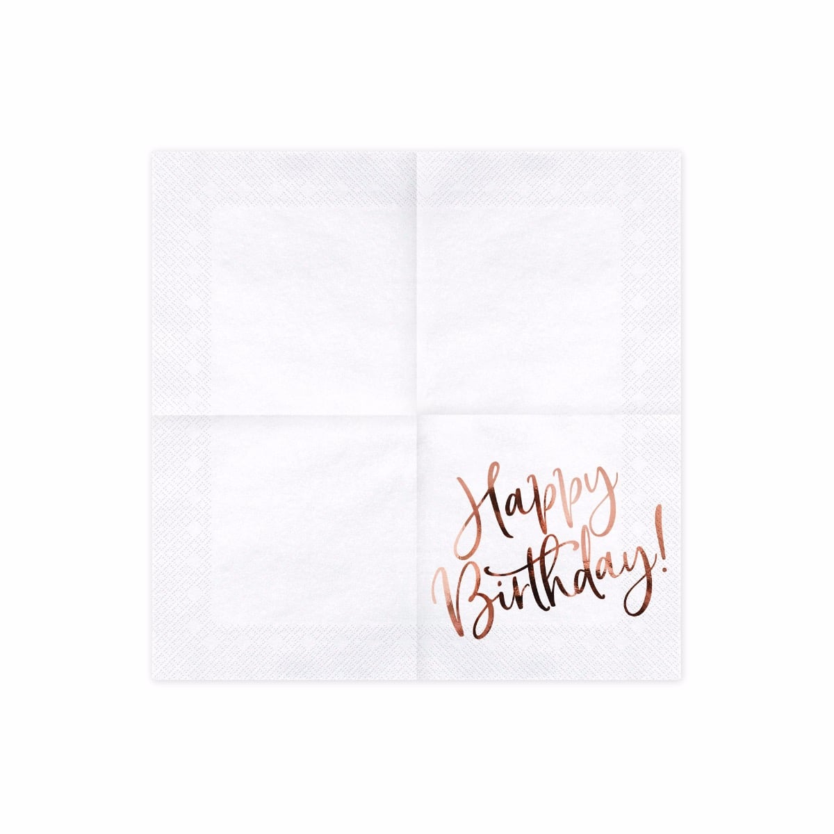 Serviettes Happy Birthday (20pcs) - RoseGold