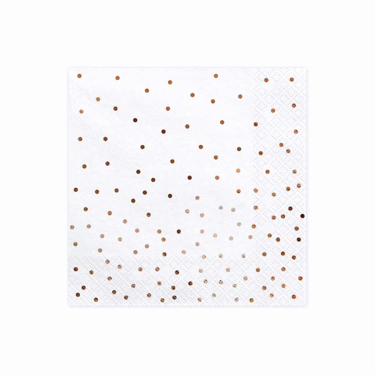 Serviettes blanches à pois Rosegold (20pcs)
