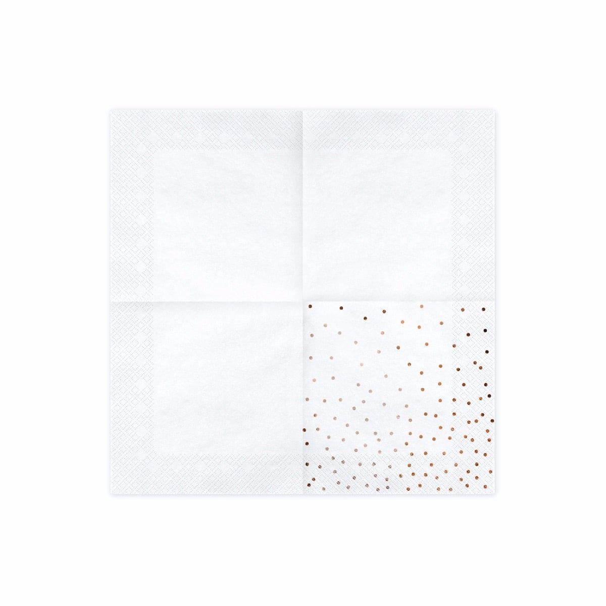 Serviettes blanches à pois Rosegold (20pcs)