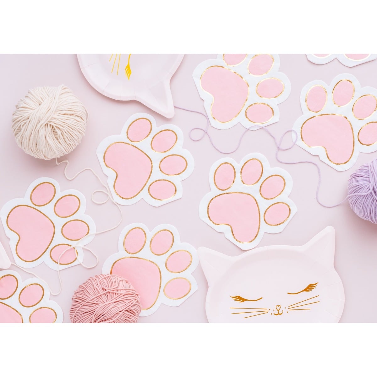 Serviettes Patte de chat (12pcs)