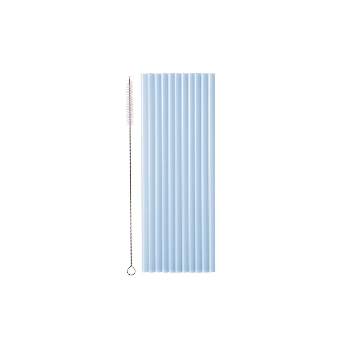 Pailles en plastique - Bleu clair