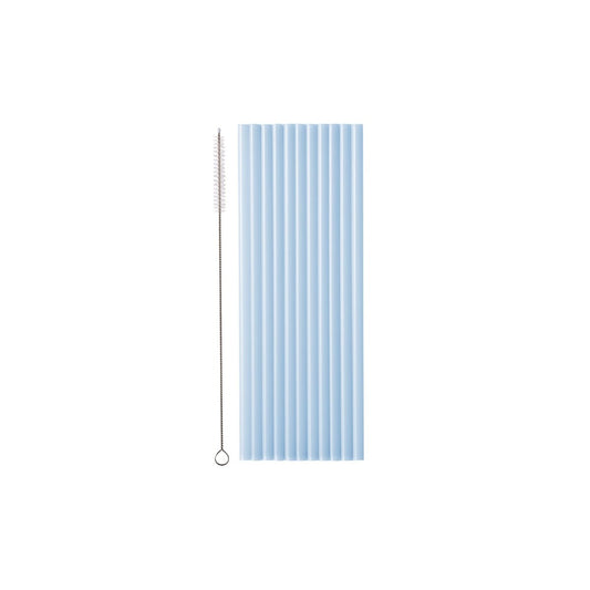 Pailles en plastique - Bleu clair