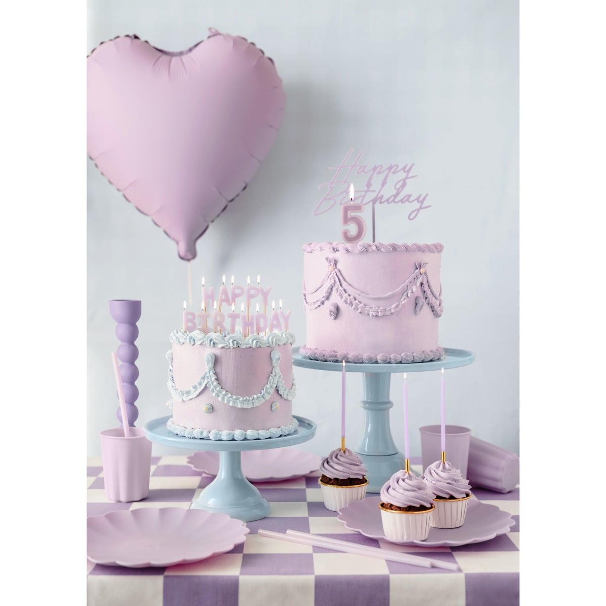 Pailles en plastique - Violet