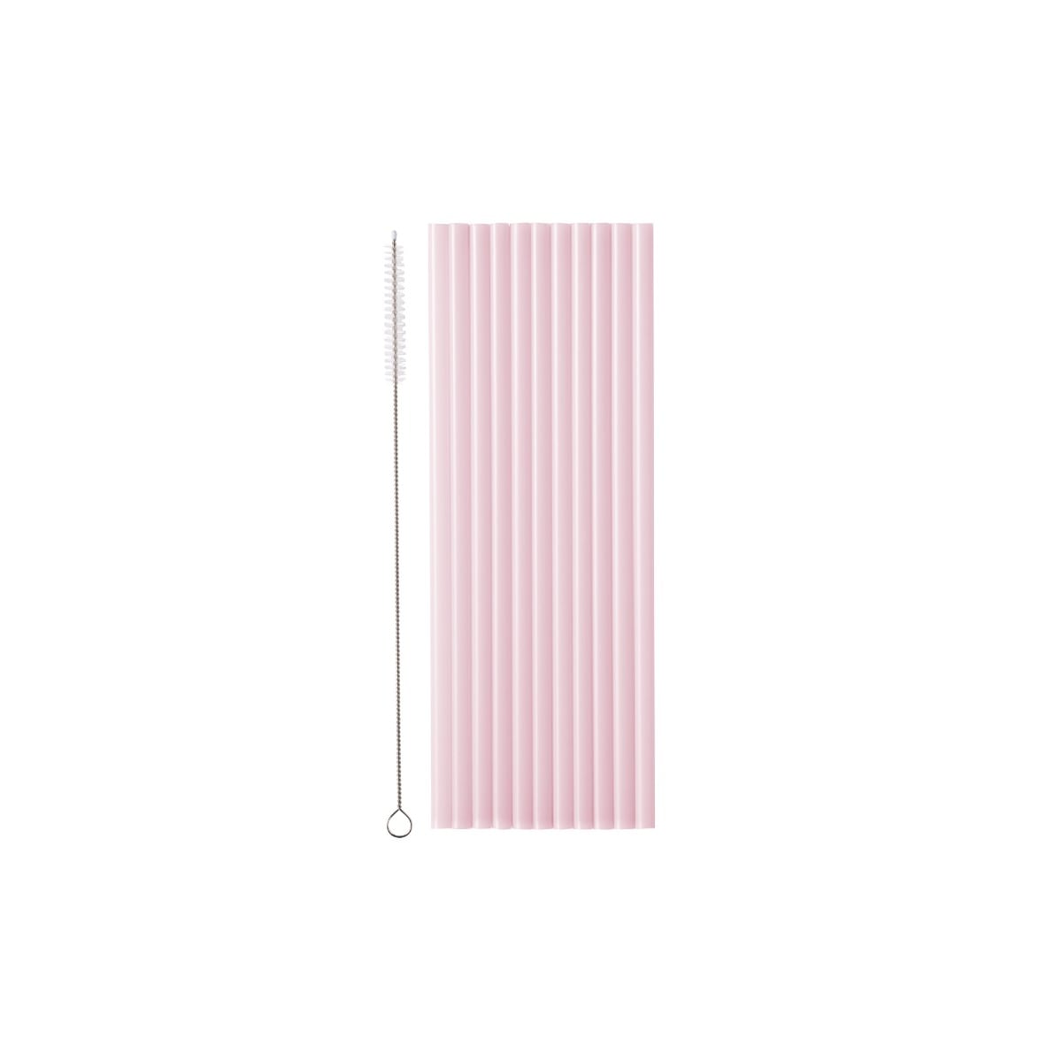 Pailles en plastique - Rose