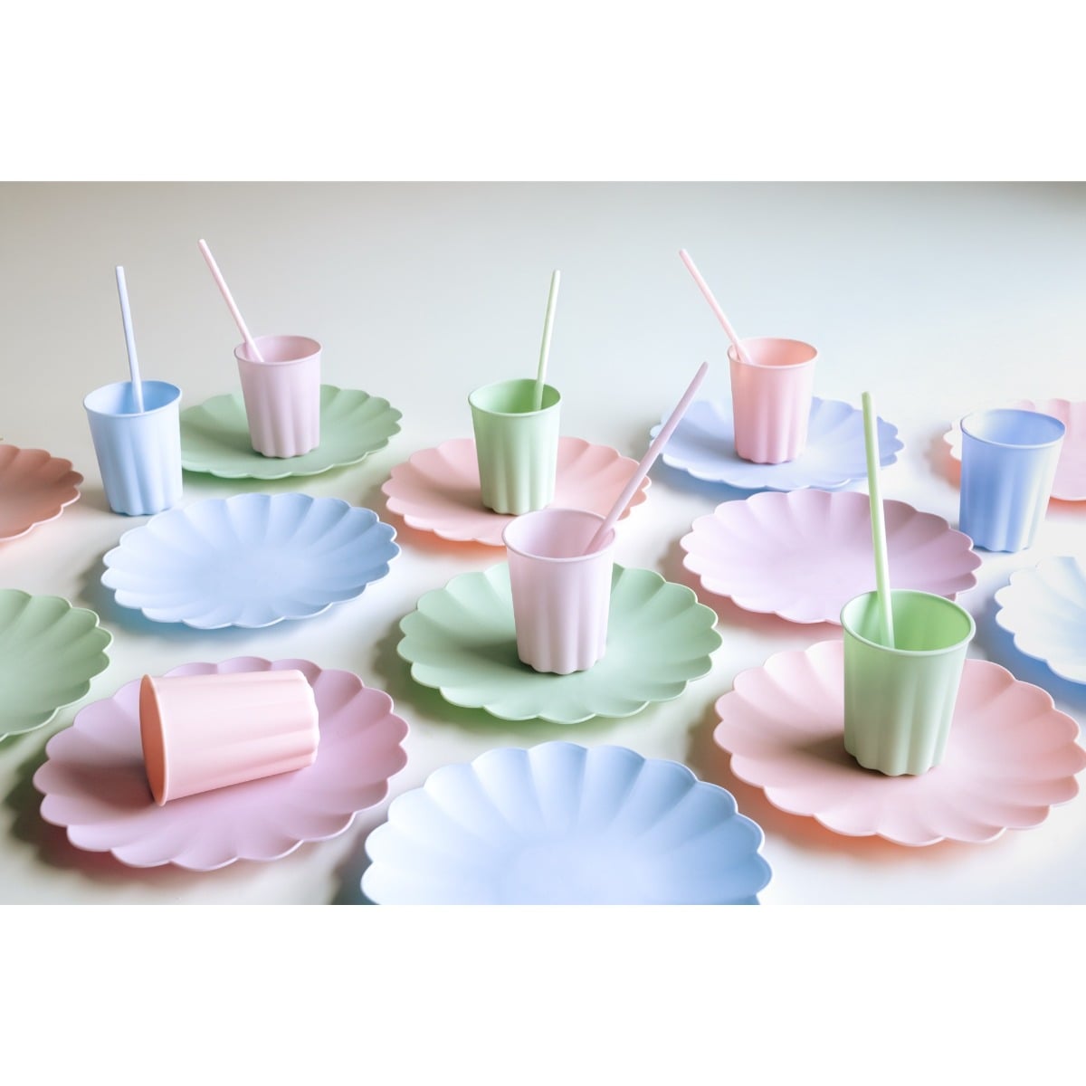 Pailles en plastique - Sauge