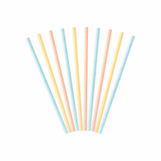 Pailles en papier Summer time (10pcs)