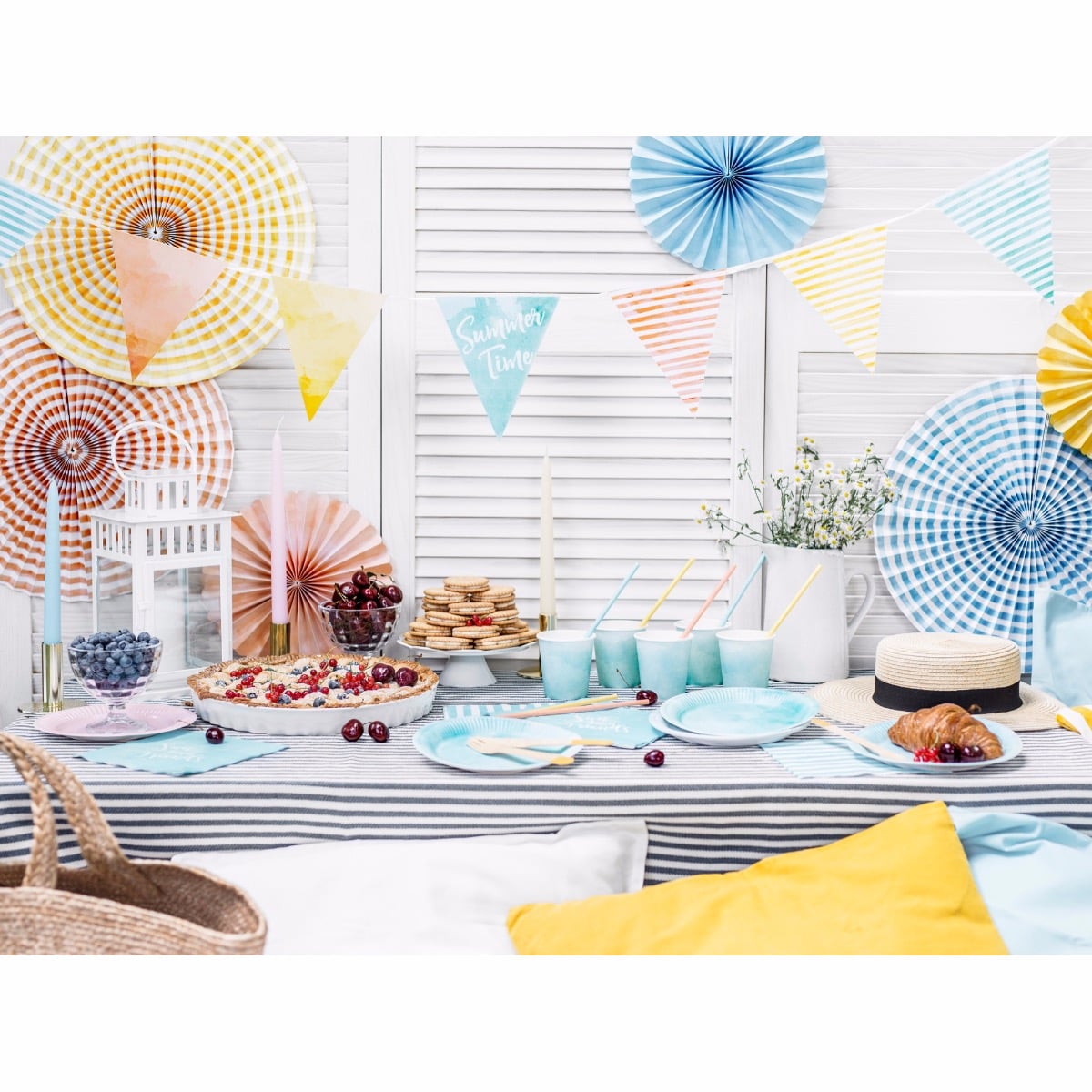 Pailles en papier Summer time (10pcs)