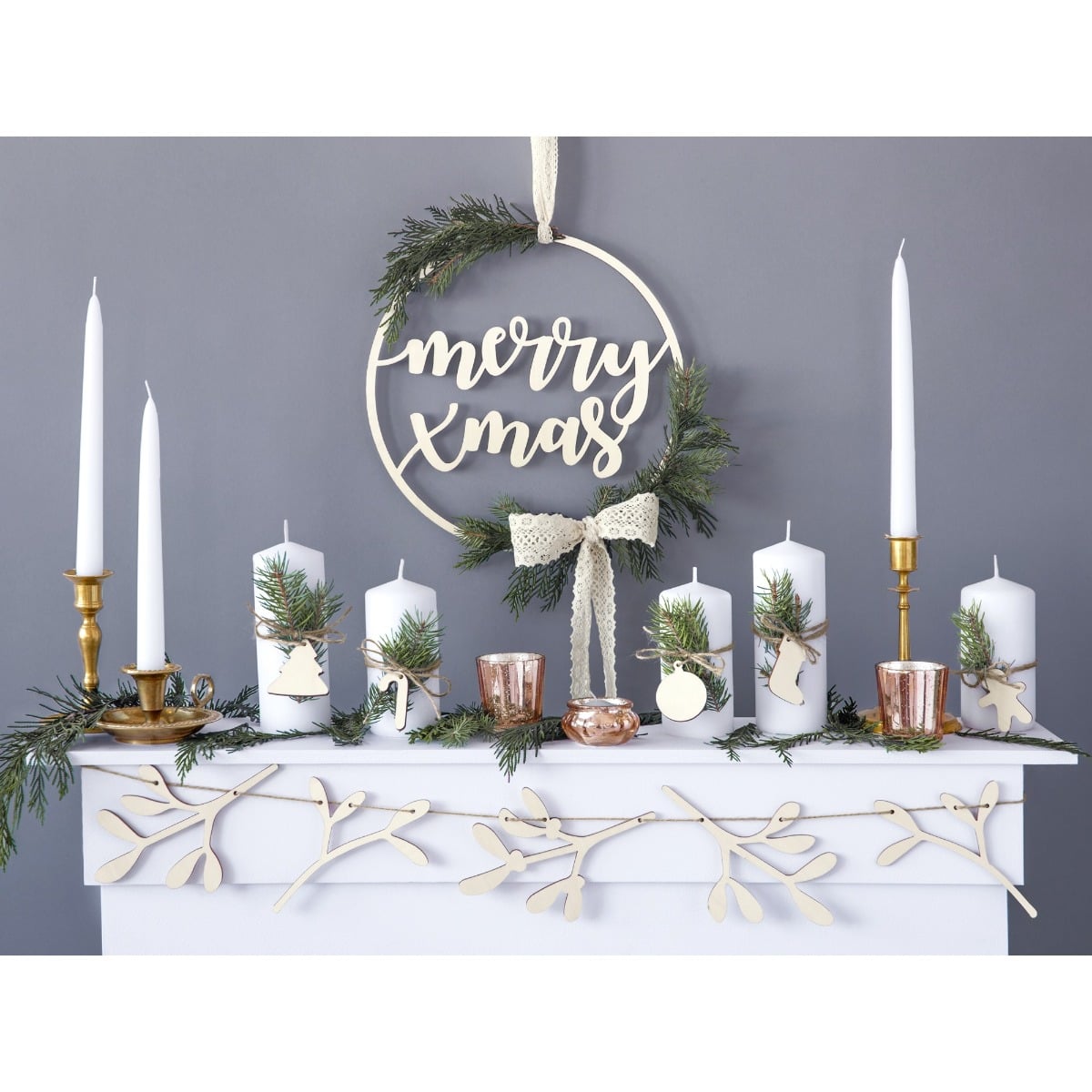 Photophore en verre 3cm - Rose gold (4pcs)