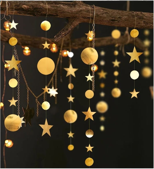 Guirlande "Ronds et Etoiles" - Or