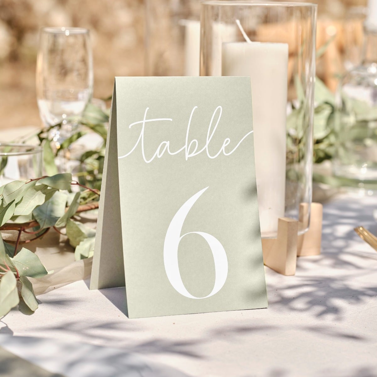 Marque-table Sauge 1 à 12 (12pcs)