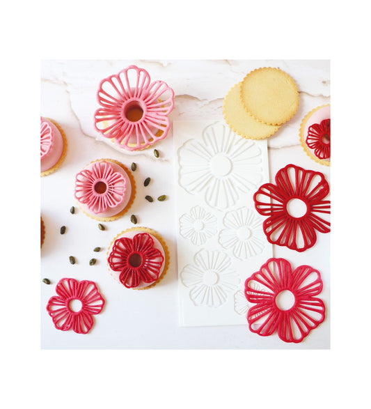 ScrapCooking Tapis en silicone décors fleurs