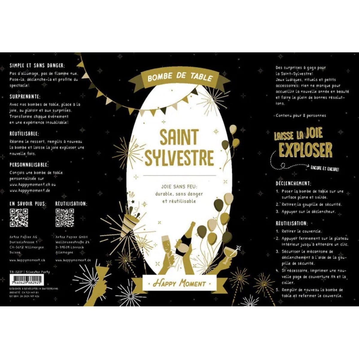 Bombe de table réutilisable - Saint-Silvestre (FR)