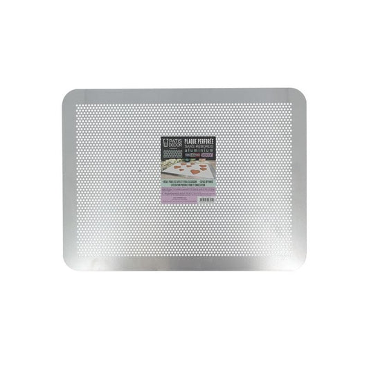 Plaque patisserie plate perforée aluminium 40x30cm
