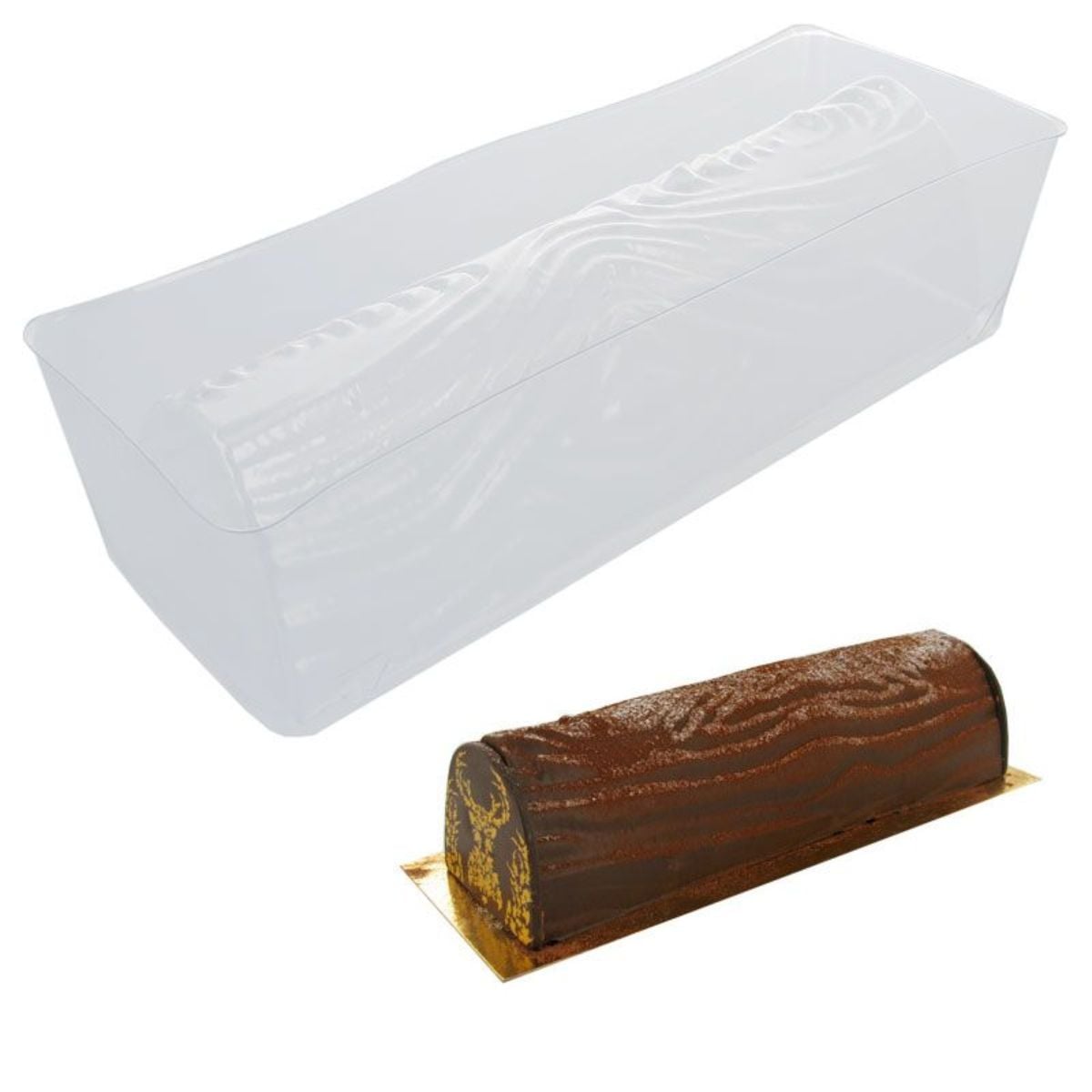 Moule à bûche traditionnelle en PVC