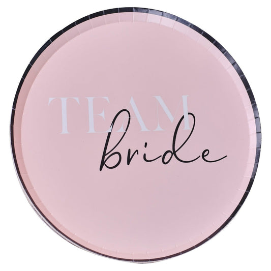 Assiettes - Team Bride - Rose (8pcs)