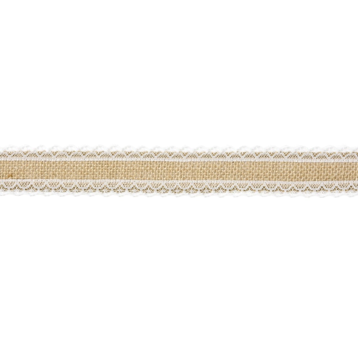Ruban de jute avec dentelle - 1