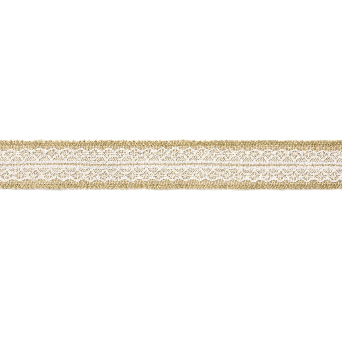 Ruban de jute avec dentelle - 2