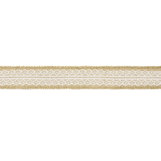 Ruban de jute avec dentelle - 2