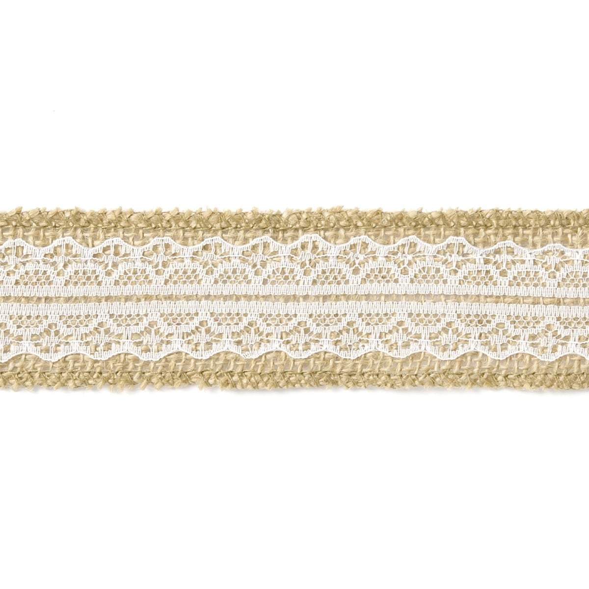 Ruban de jute avec dentelle - 2