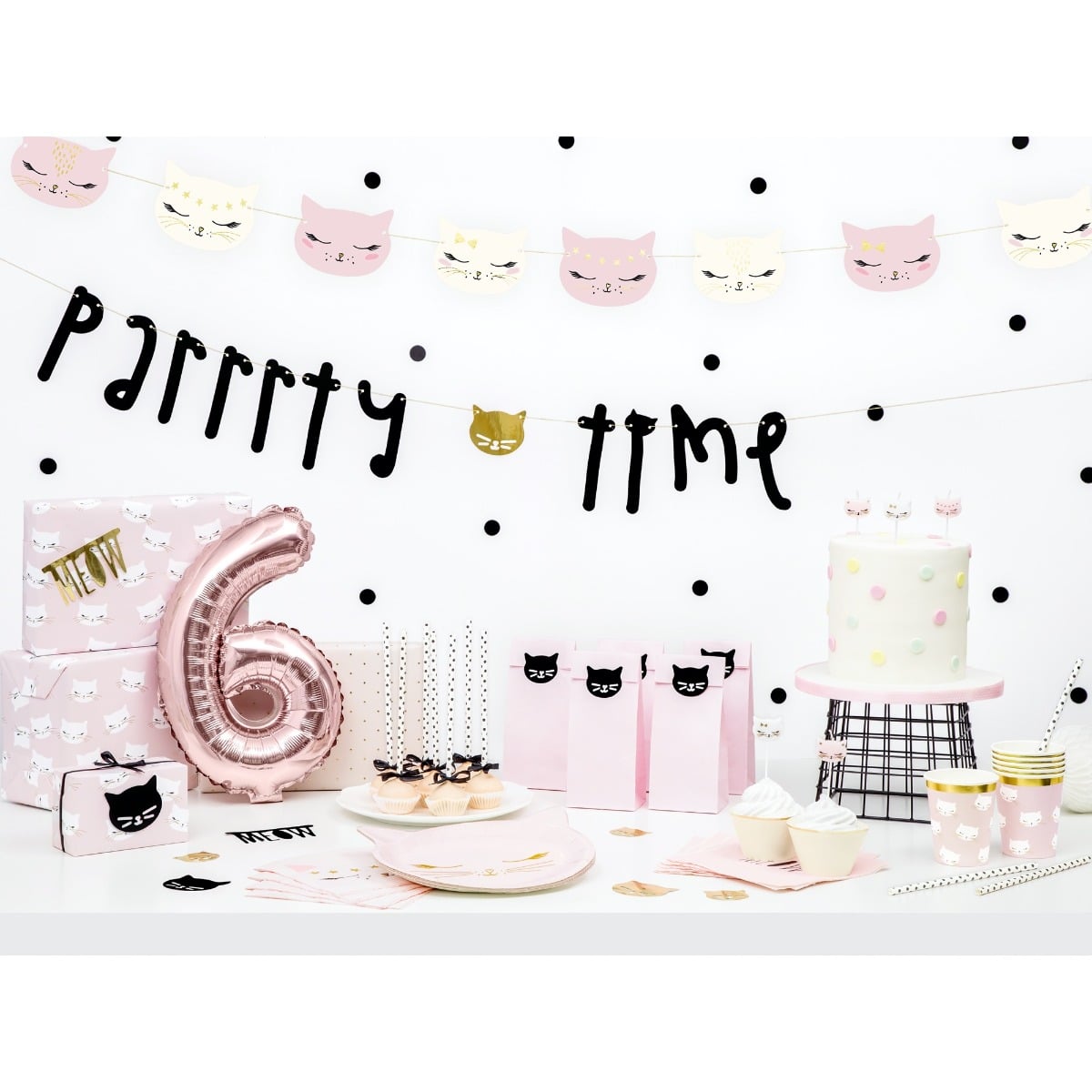 Sachet à bonbons - Chat noir (6pcs)